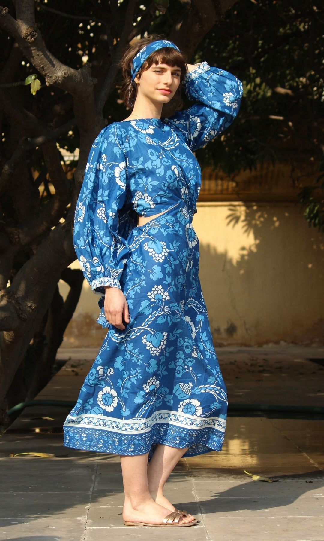 Carnation Back Tie Dress