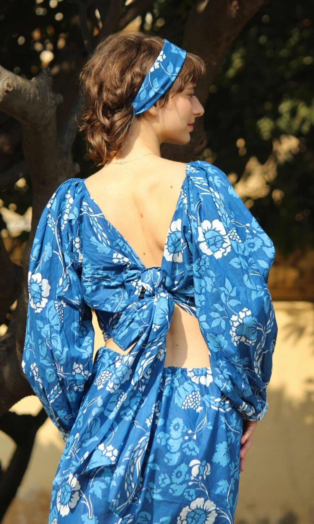 Carnation Back Tie Dress