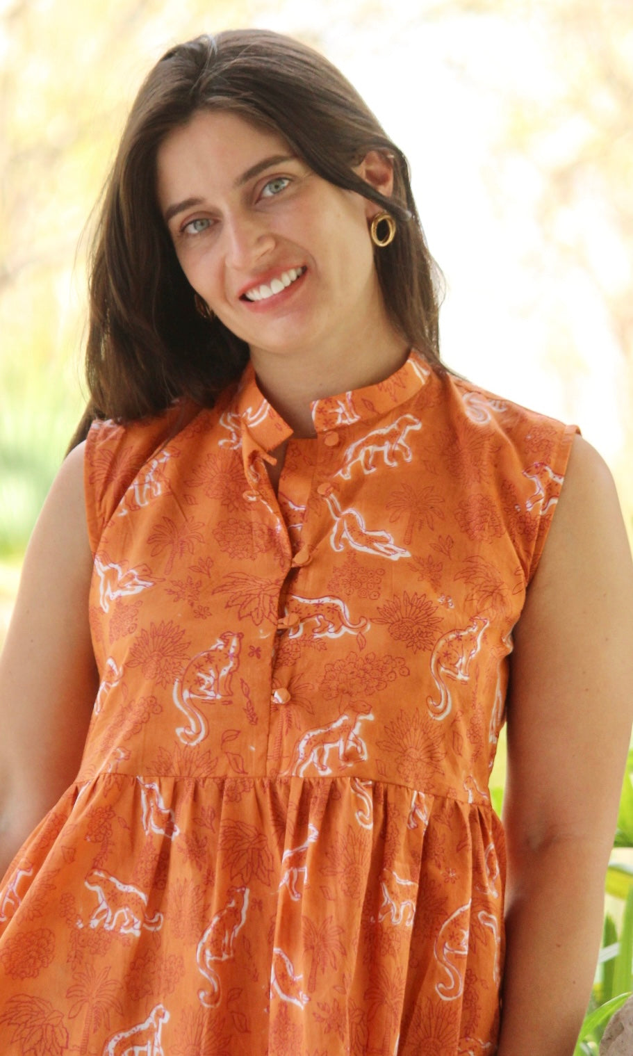 Leopard print Orange Dress
