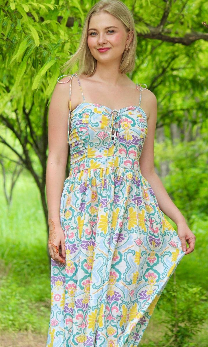 JANTAR MANTAR PRINT MIDI DRESS