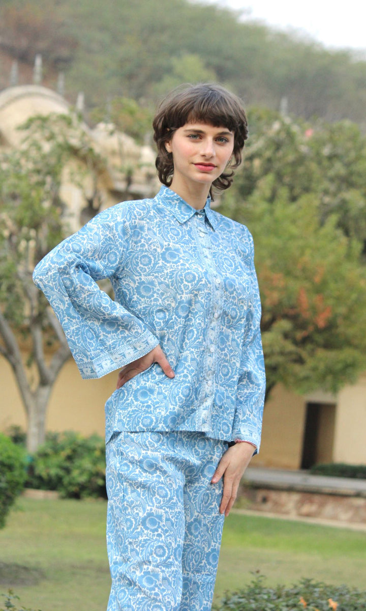 BLUE PEACOCK CO-ORD SET