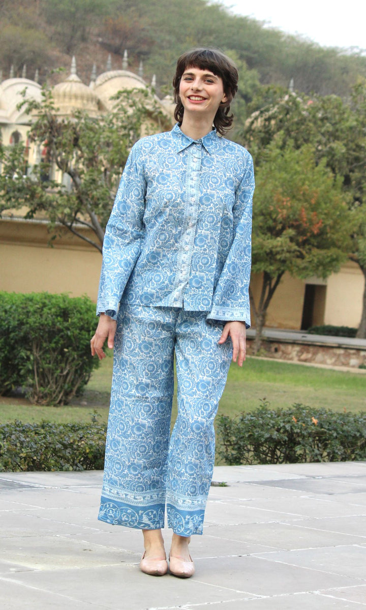 BLUE PEACOCK CO-ORD SET