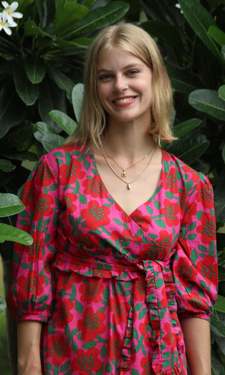 BERRY BLUSH SHORT DRESS