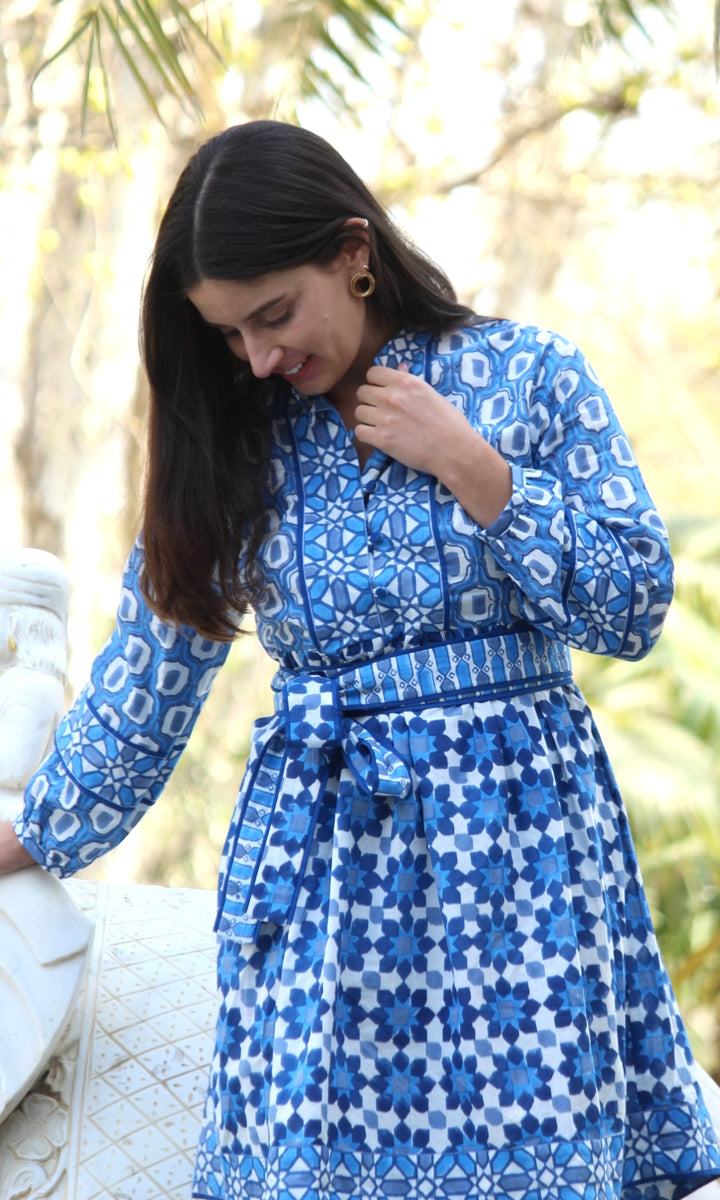 Artistic blue summertide Dress