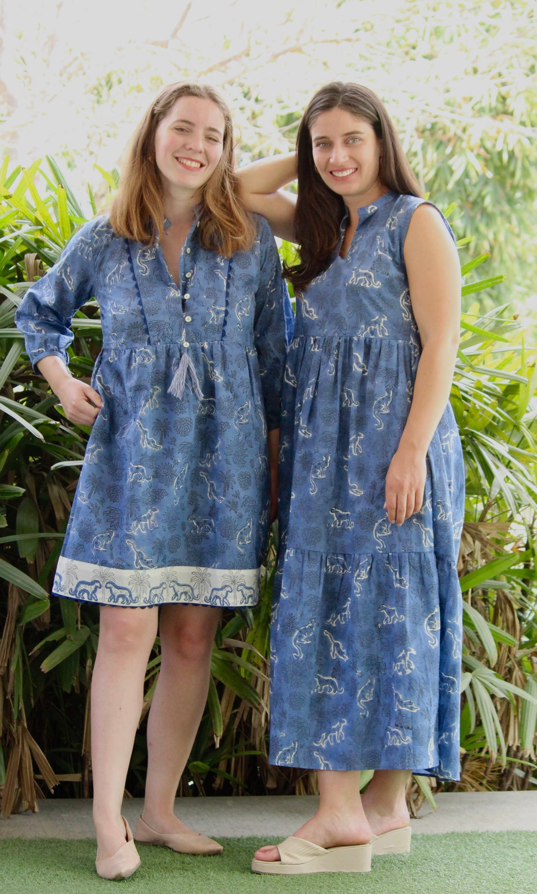 Leopard print blue Dress
