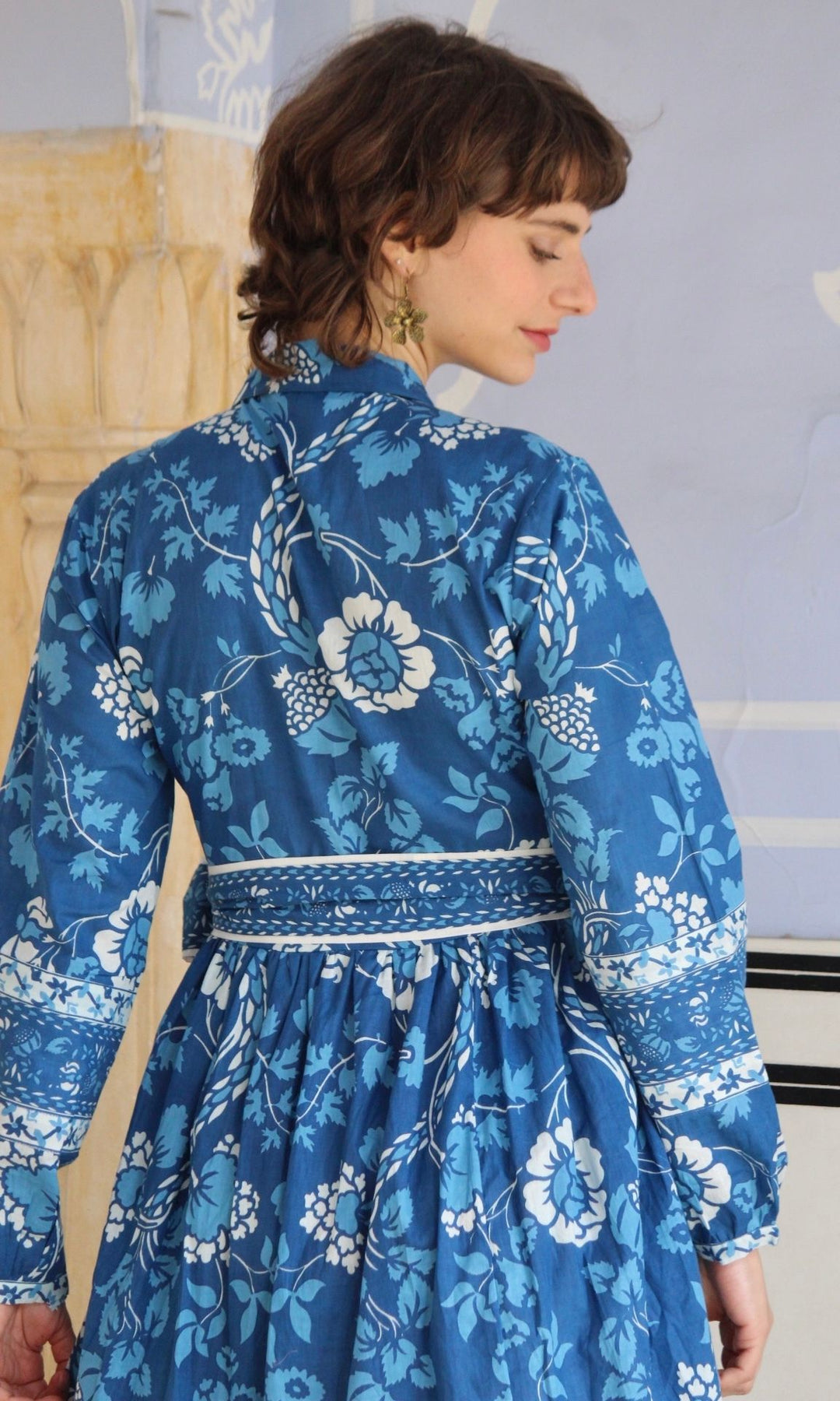 Blue Carnation Flounce Dress