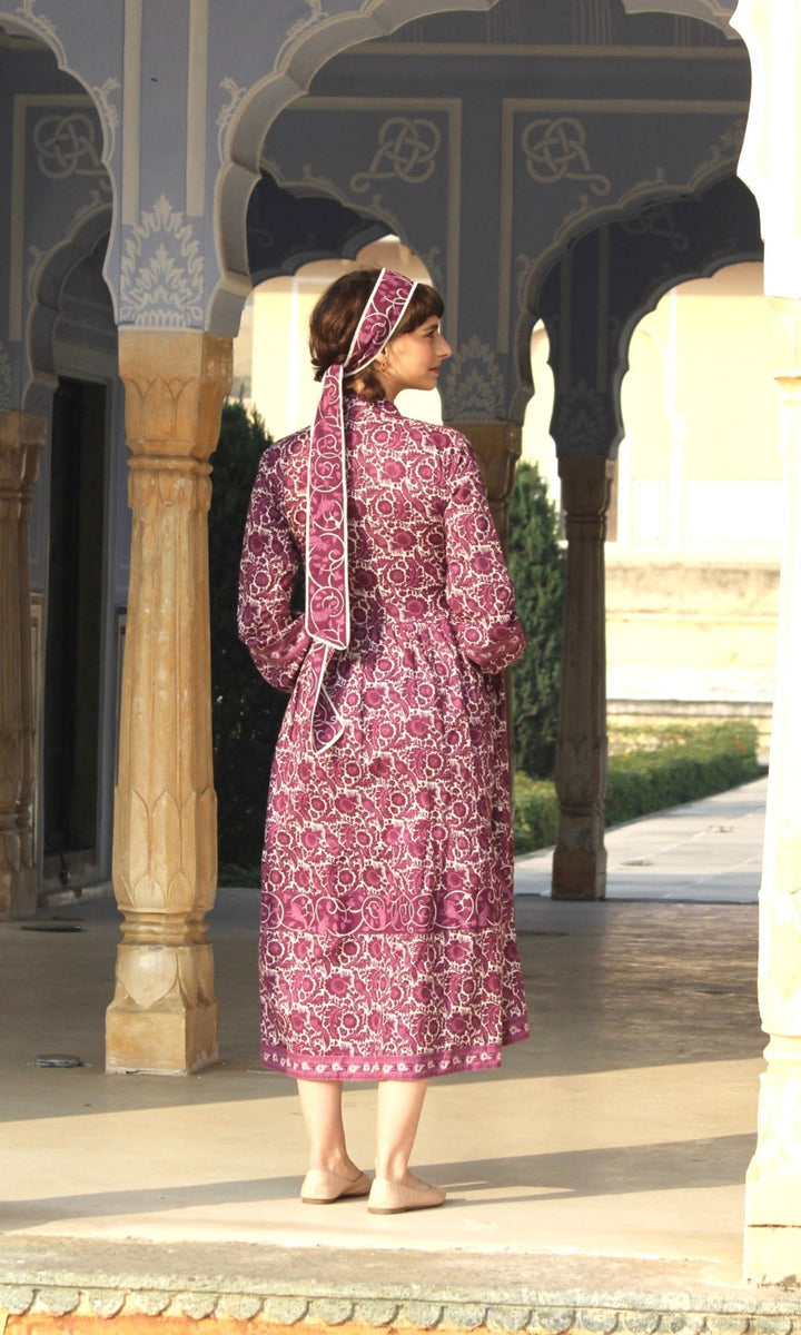 Maroon Peacock Dress