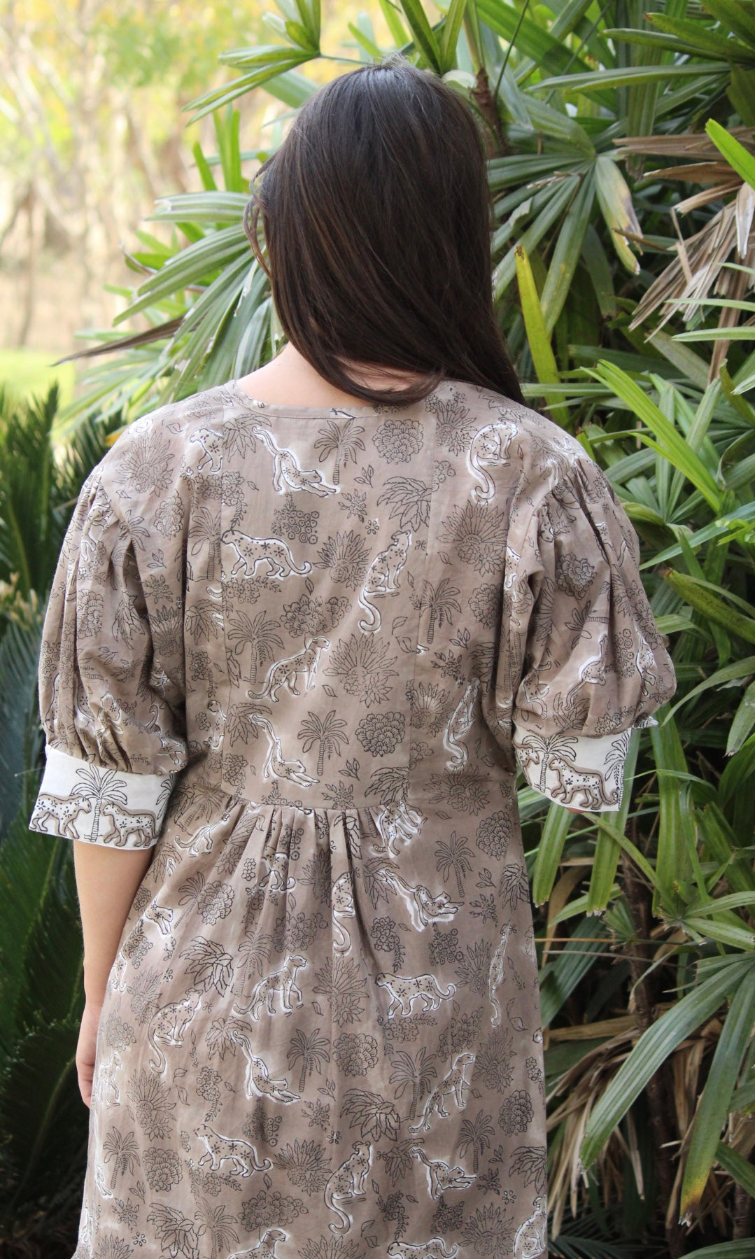 Leopard print border Dress