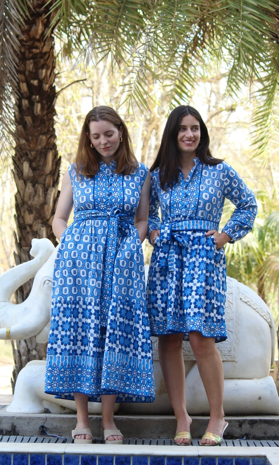 Artistic blue summertide Dress