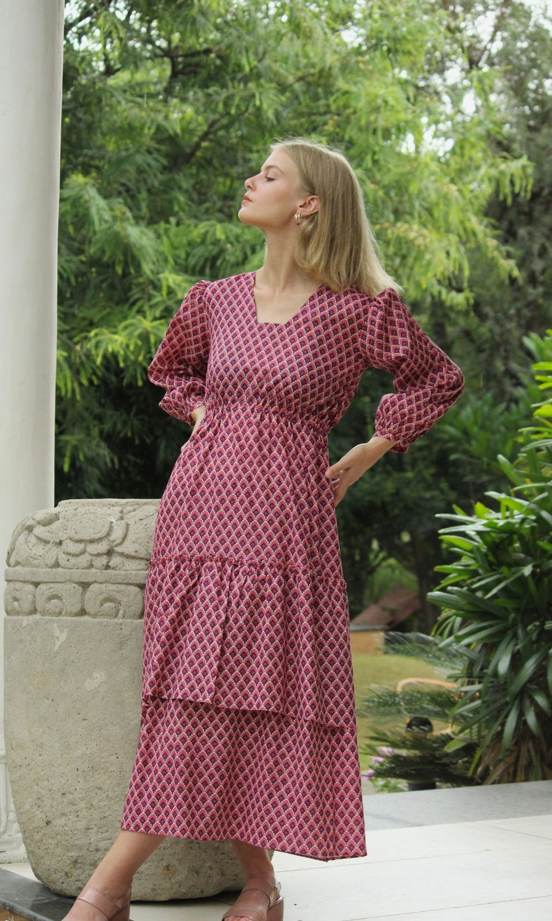 Hawa Mahal Flounce Dress