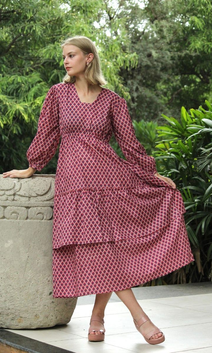 Hawa Mahal Flounce Dress