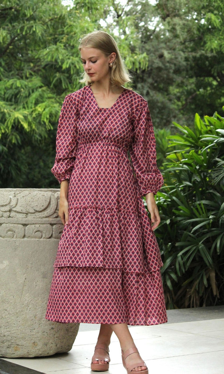 Hawa Mahal Flounce Dress