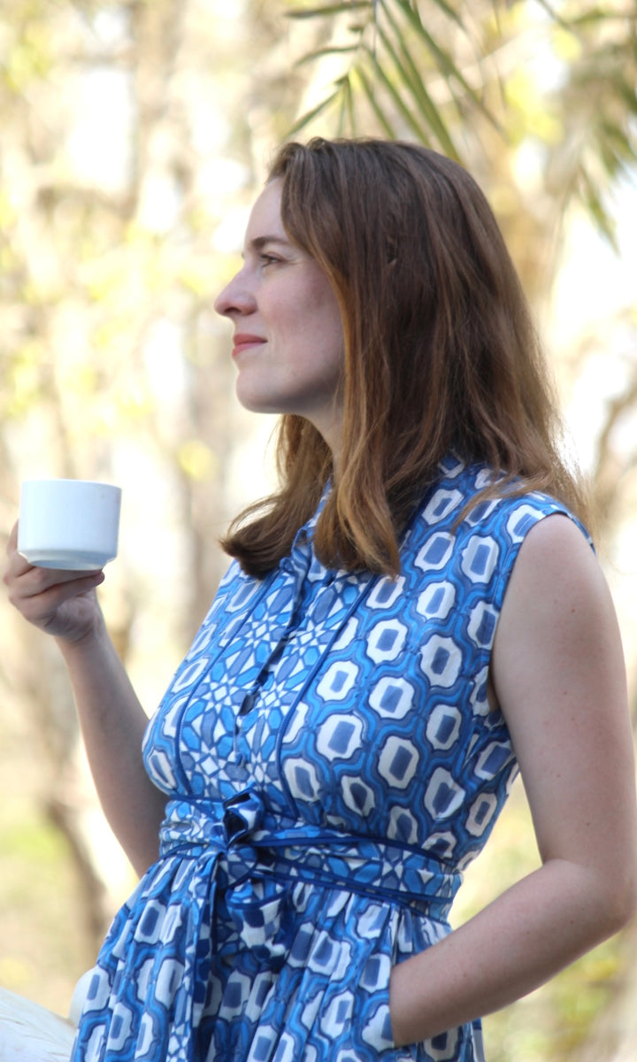 Artistic blue summertide Dress