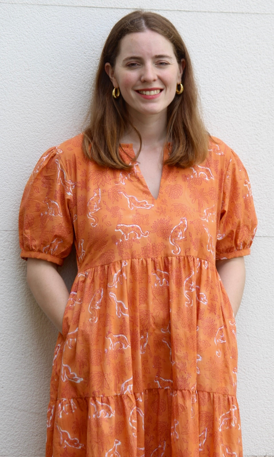 Leopard print Orange Dress