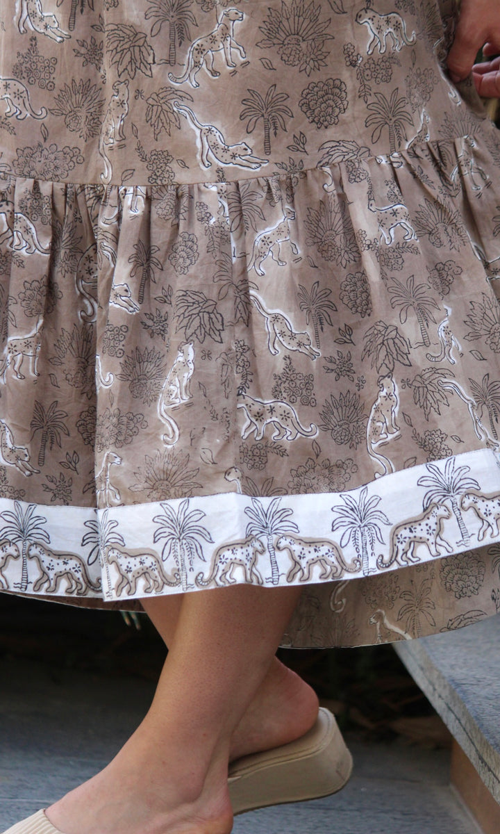 Leopard print border Dress