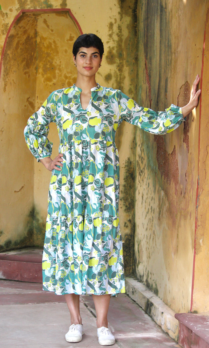 Green Cosmos Dress