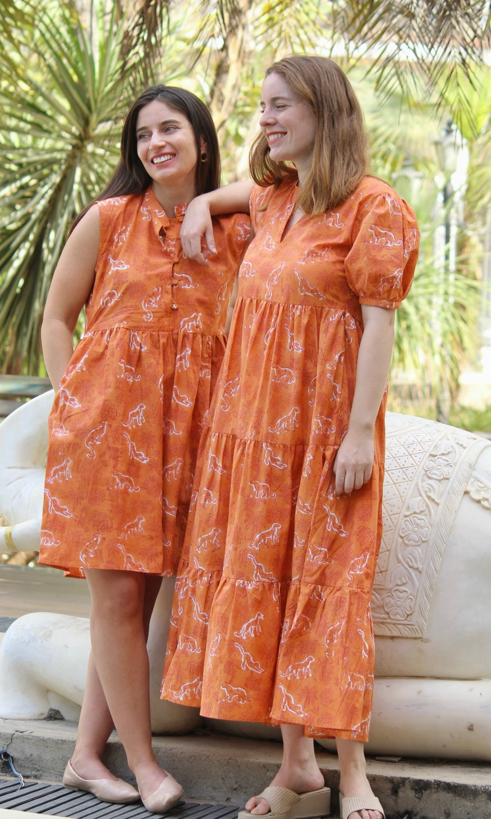 Leopard print Orange Dress