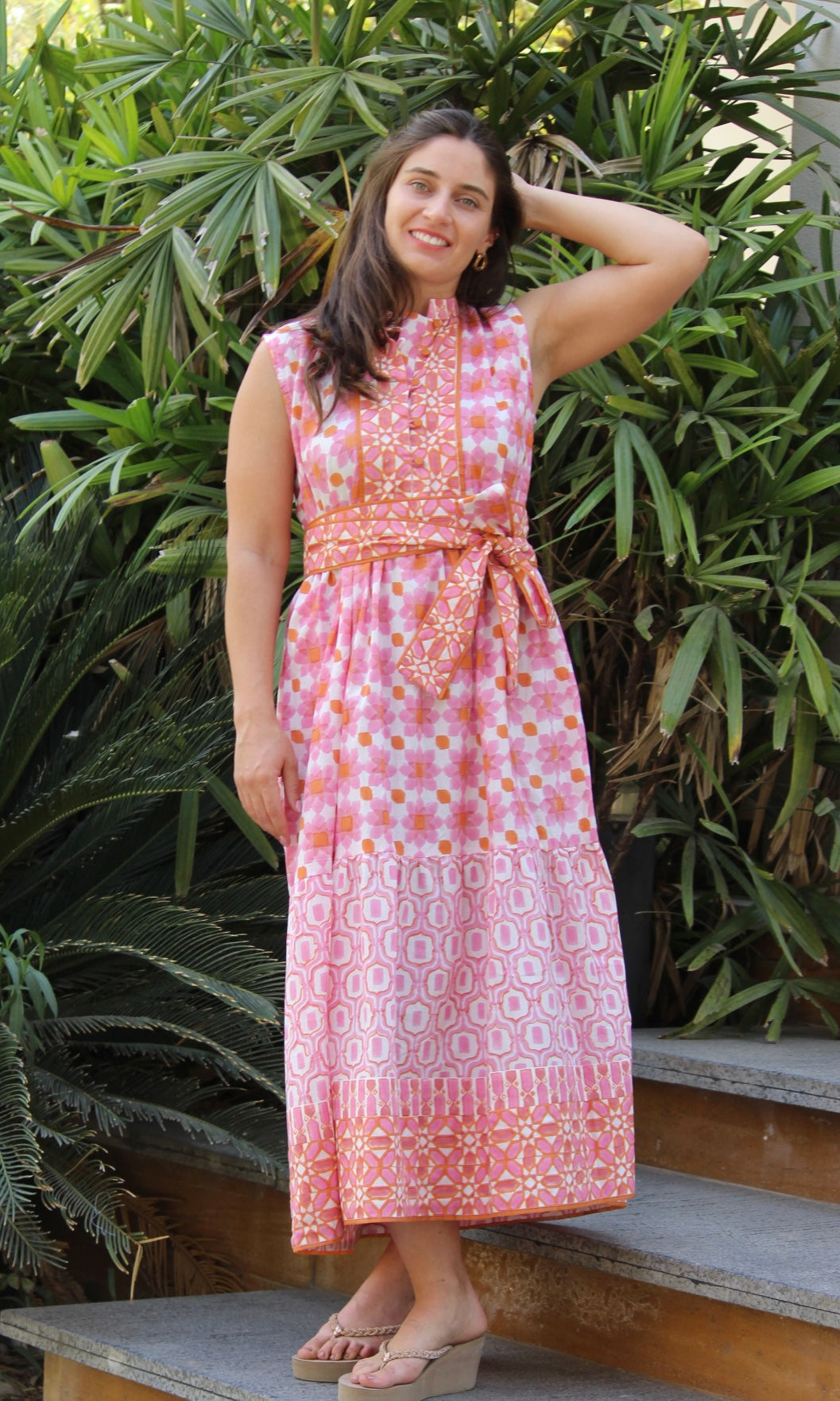 Daylily Midi sleeveless Dress